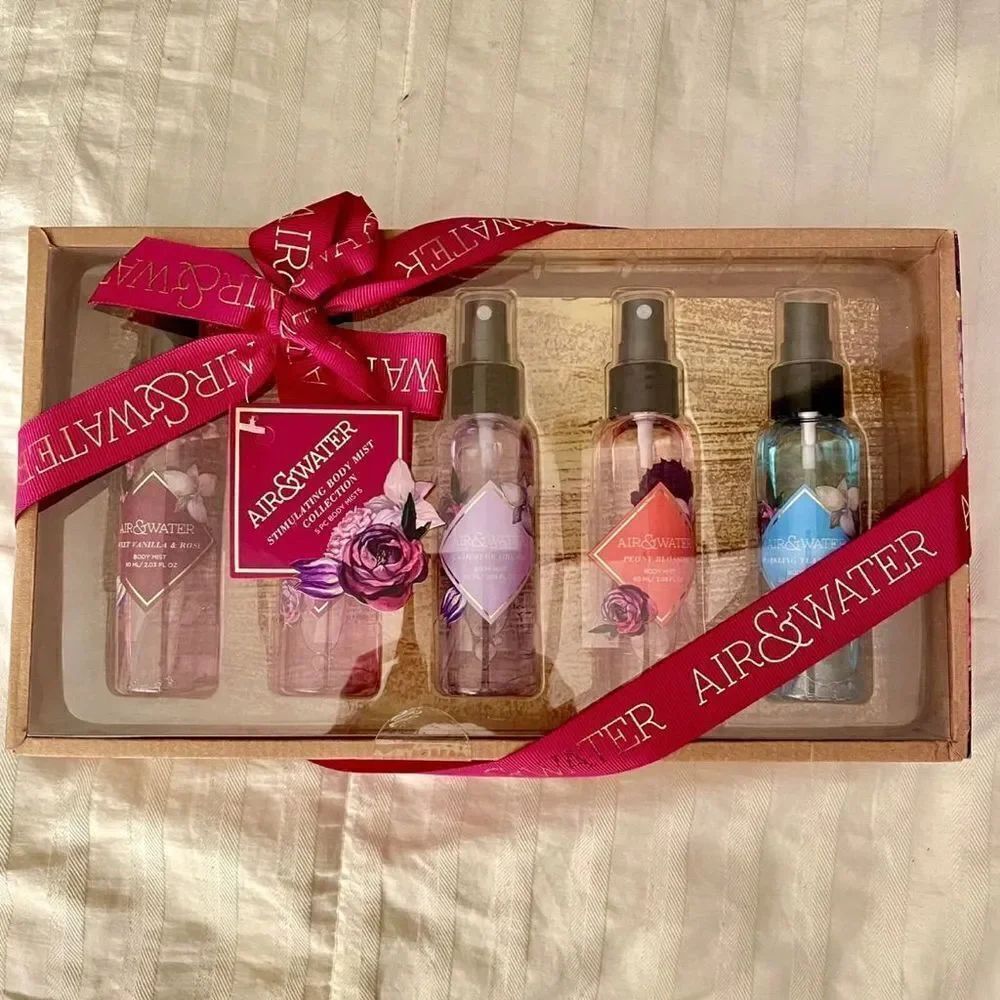 NWT Air & Water 5 Pcs stimulating body mist collection Gift Box Set New Package